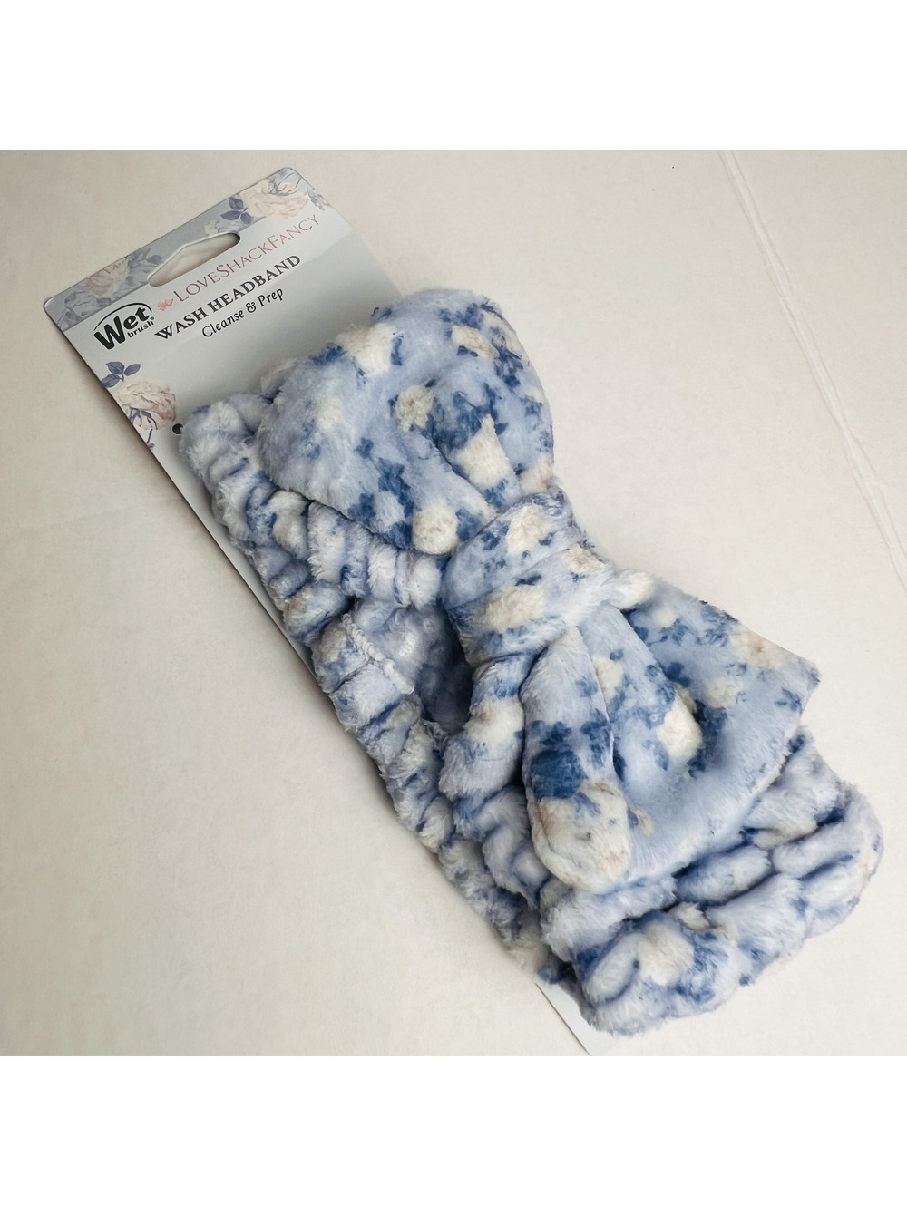 Wet BrushxLoveShackFancy, Everblooming Rosettes Cleanse & Prep Wash Headband NEW